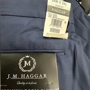 Haggar | Pants | Jm Haggar Mens Slim Fit Flat Front Super Flex ...